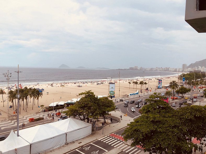 Vista mar de Copacabana 180º, 3 quartos, sofisticado, perfei